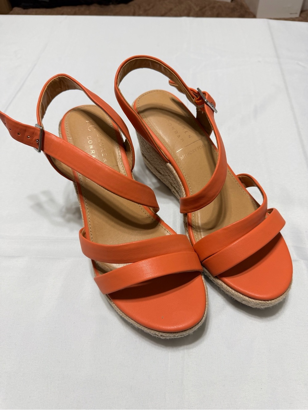 LC Lauren Conrad Slamon Espadrille Wedge Sandals